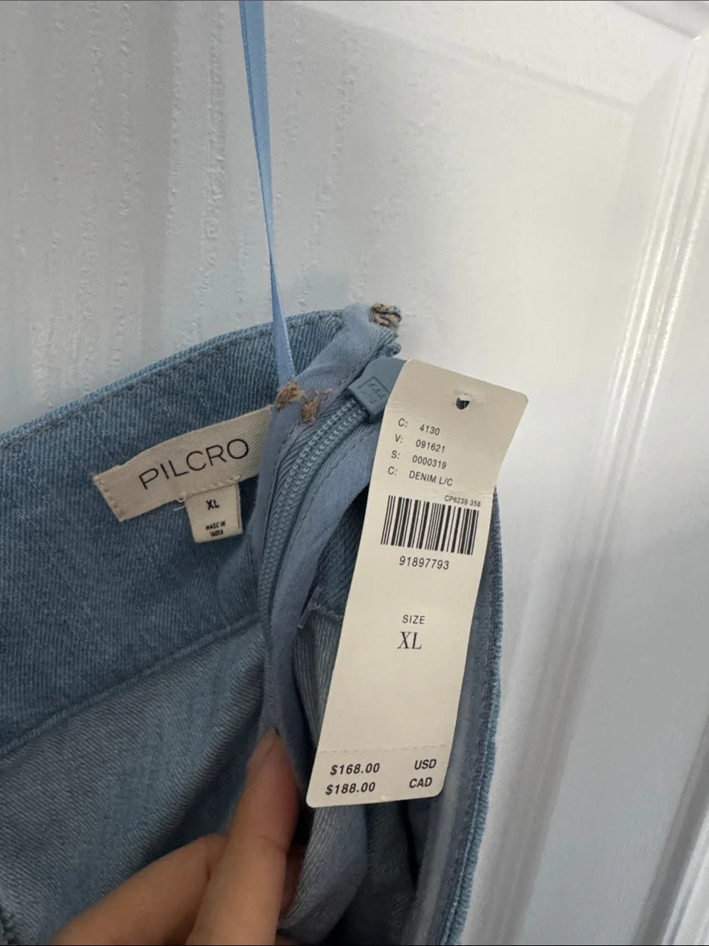 NWT Anthropologie Light Blue Denim mini dress